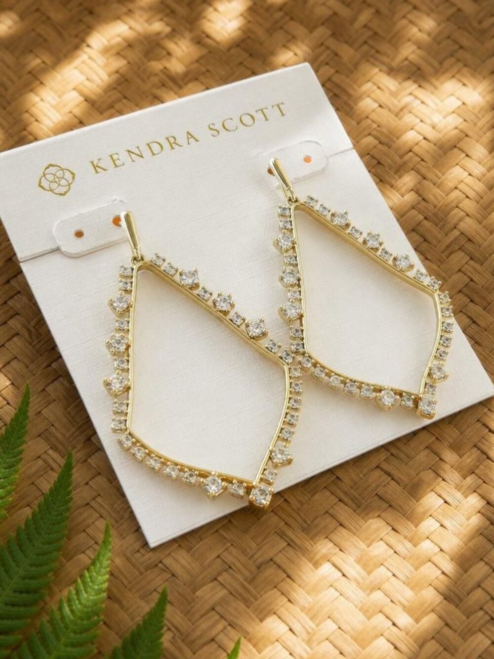 Kendra Scott Sophee Crystal Gold Drop Earrings